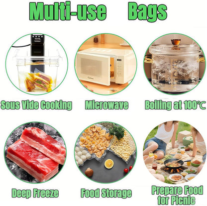 YILUFA1688 Vacuum Sealer Bags 300 Count, Pre-Cut Mixed Sizes (8"x12", 7"x10", 6"x8"), Commercial Grade Heavy Duty BPA-Free Bags, Freezer Safe, Sous Vide & Compatible with All Vacuum Sealers