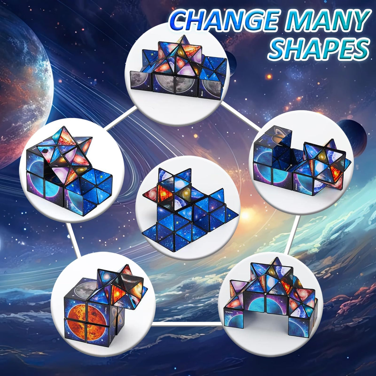 Sweethome Star Cube Magic Cube, 2 in 1 Magic Cube Infinity Cube Creative Decompression Cube for Kids Adults - Birthday Christmas Children's Day Gifts 🍁 All In One Marketplace Canada