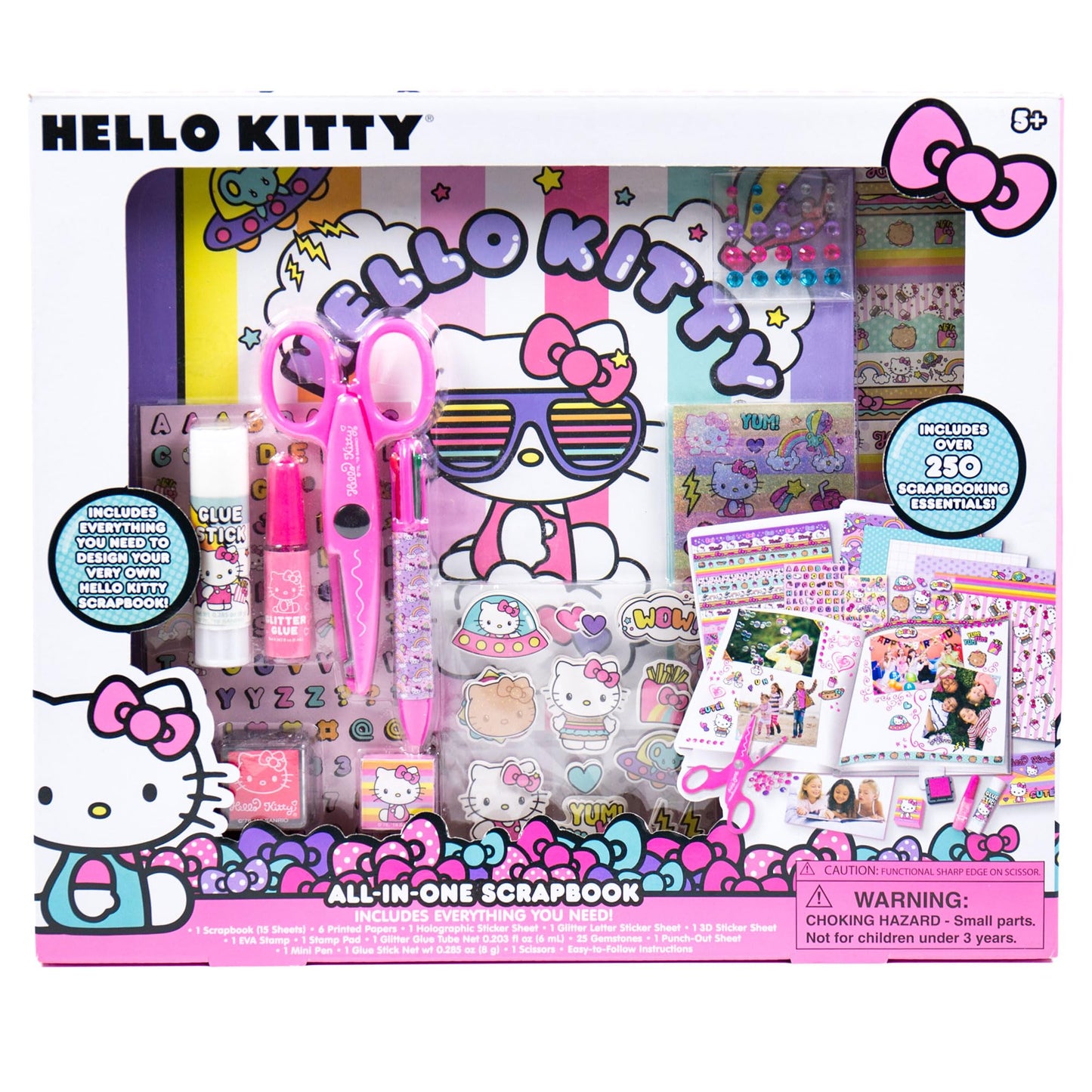Horizon Group USA Hello Kitty All-In-One Scrapbook, Over 250 Sanrio Stationery, Cute School Supplies, Hello Kitty Notebook, Kawaii Stationery Horizon Group USA
