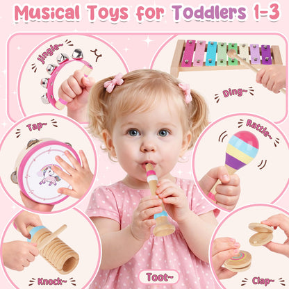 ATOYUS Musical Instruments for Toddlers 1-3, Unicorn Montessori Music Toys 🍁 All In One Marketplace Canada