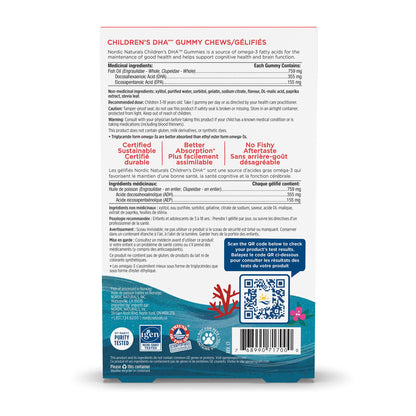 Nordic Naturals Children's DHA Gummies - Chewable Tropical Fruit Gummies Provide Daily Dose of Omega-3s DHA and EPA for Kids, 30 Count - Available at All In One Marketplace Canada