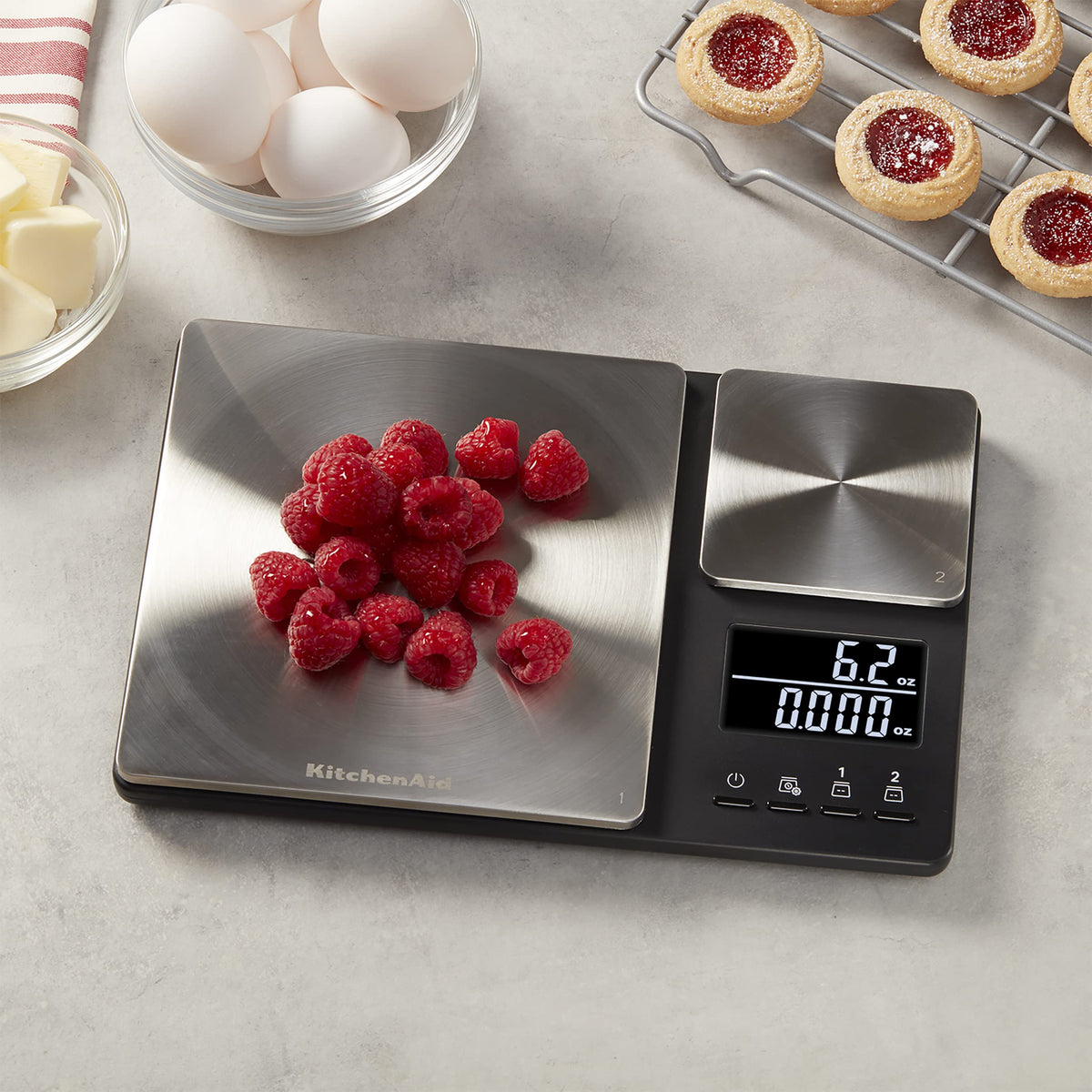 KitchenAid - Digital Kitchen Scale, 11 lb Dual Platform, Easy Read Display