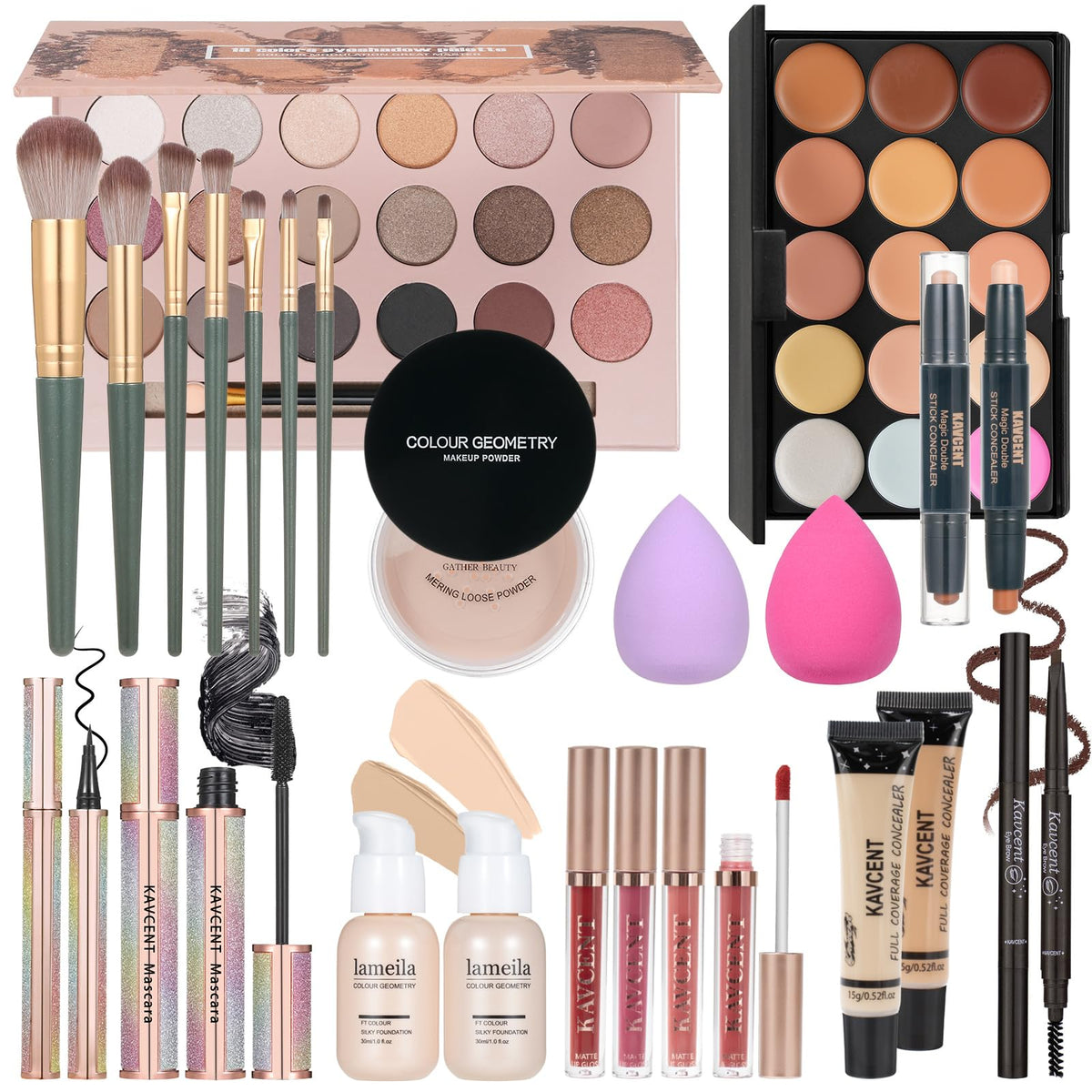Makeup Kit for Women Full Kit Makeup Sets for Teens Makeup Gift Set for Women Teen Girls Eyeshadow Palette Lip Gloss Make up Gift Set for Christmas 🍁 All In One Marketplace Canada