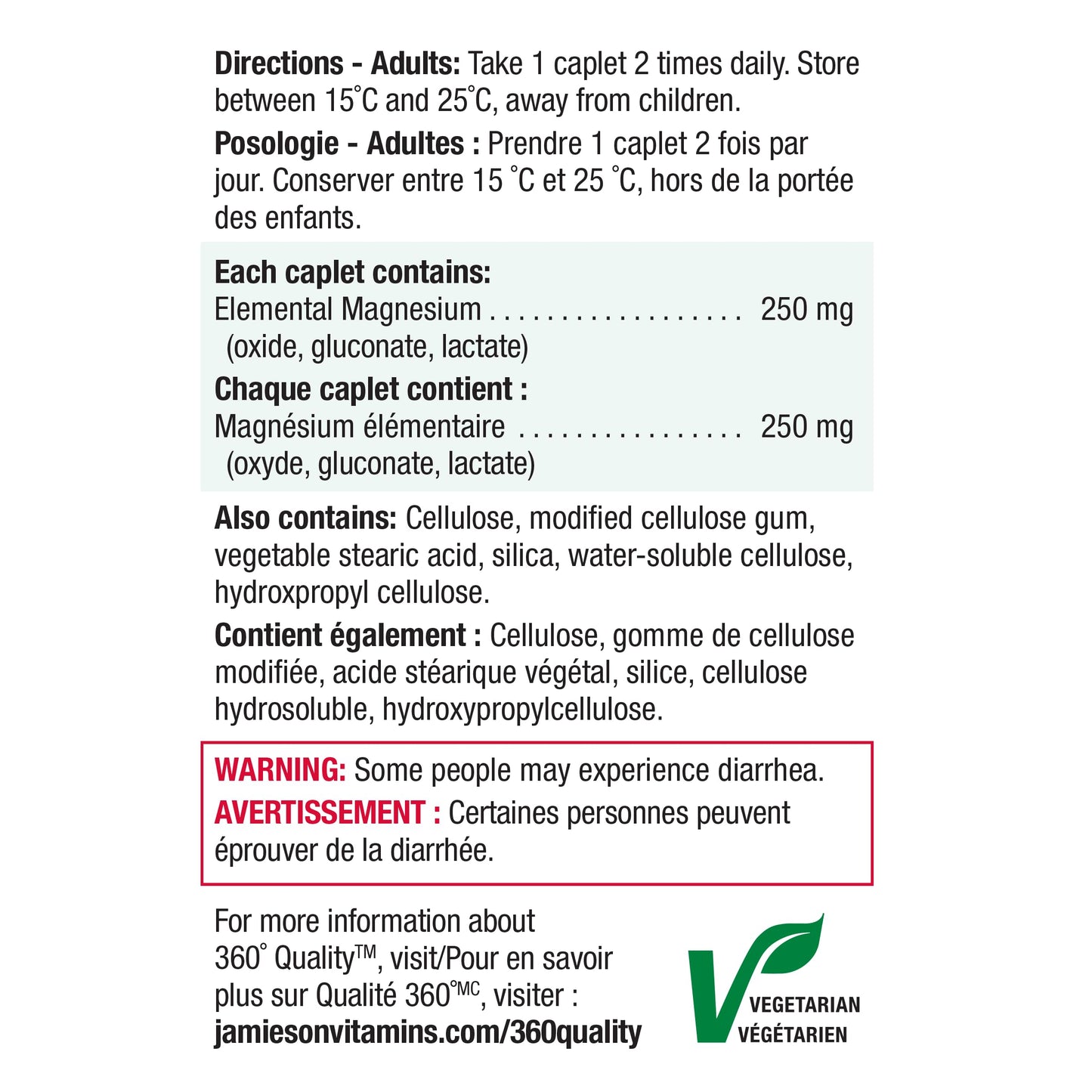Jamieson Ultra Strength Magnesium 250 mg, Electrolytes, Supports Overall Health, Bone Health, and Muscle Function. Non-GMO, Gluten-Free, 150 Caplets, Proudly Canadian - Available at All In One Marketplace Canada