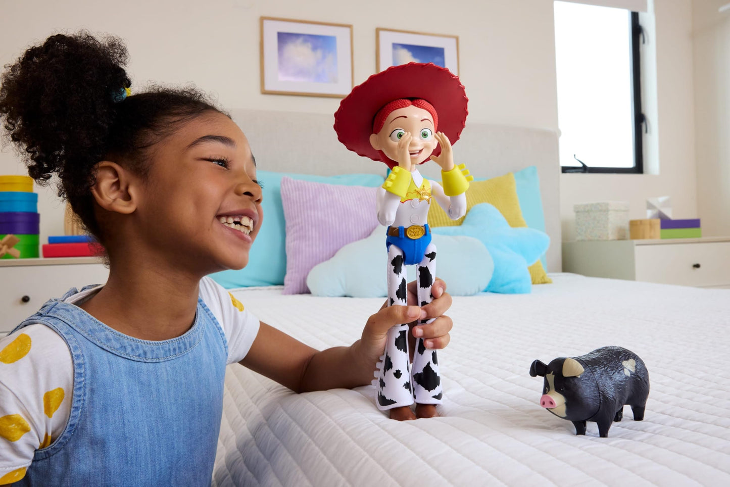 Mattel Disney and Pixar Toy Story 5 Critter Talk Jessie, 12 Inch Posable Action Figure Toy & Jimmy Dean, 35 Plus Movie Sounds & Phrases Mattel