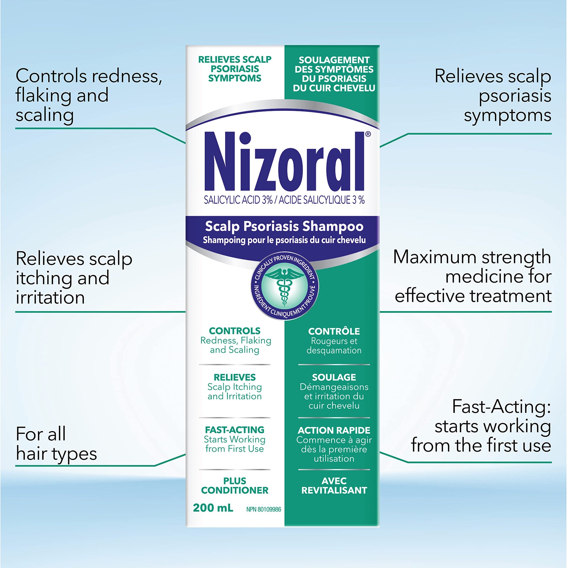 Nizoral Scalp Psoriasis Shampoo - Maximum Strength 200ml - Available at All In One Marketplace Canada