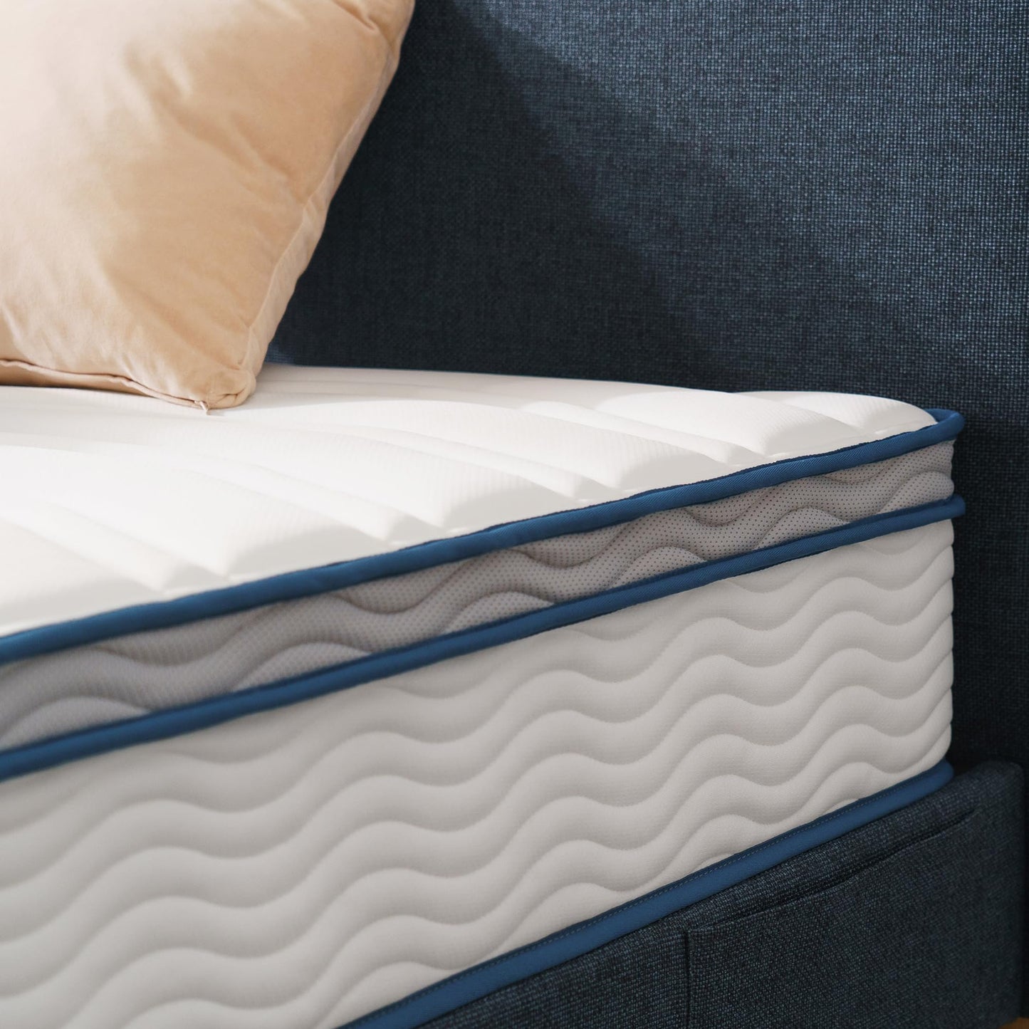 Zinus 8 Inch Spring Sensation Hybrid Mattress [New Version], Twin XL, Fiberglass Free, Medium Firmness, Durable Support, Certified Safe Foams & Fabric, Mattress in A Box Zinus