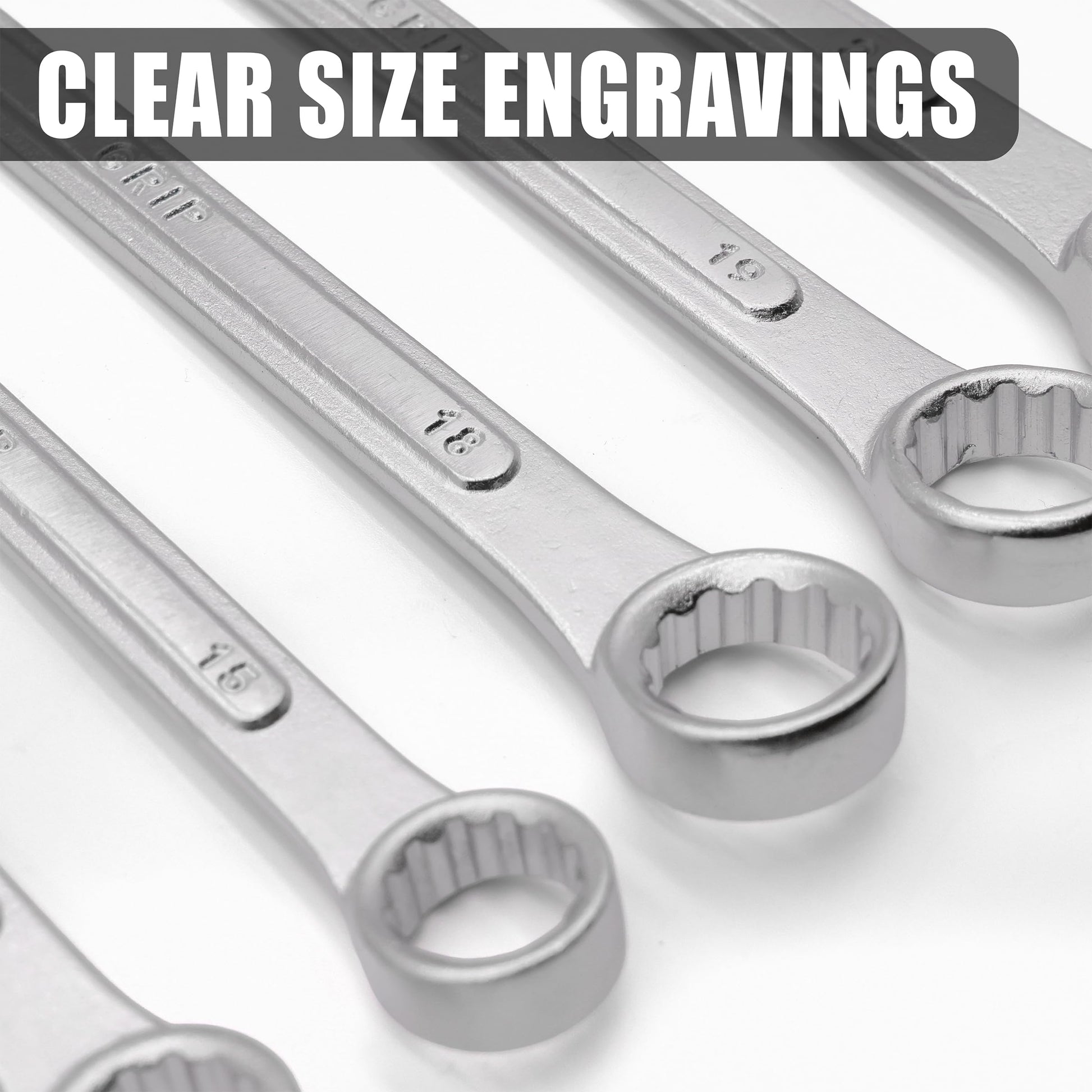 Grip 24 pc All-Purpose Master Combination Wrench Set MM/SAE - Metric 7mm to 22mm - SAE 1/4” to 1" - Roll-up Pouch - General Household, Garage, Auto Repairs, Cars, Trucks, Boat - Available at All In One Marketplace Canada