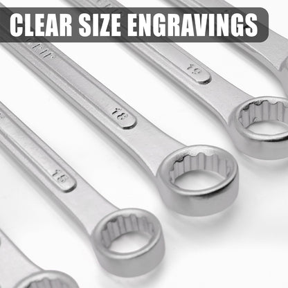 Grip 24 pc All-Purpose Master Combination Wrench Set MM/SAE - Metric 7mm to 22mm - SAE 1/4” to 1" - Roll-up Pouch - General Household, Garage, Auto Repairs, Cars, Trucks, Boat - Available at All In One Marketplace Canada