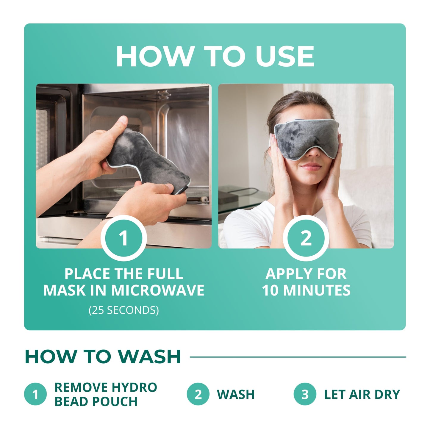 MyHalos® Microwave Activated Moist Heat Eye Compress for Dry Eyes and Stye Treatment - Heated Eye Mask for Dry Eyes -Our Dry Eye Therapy Mask Relives Blepharitis & Pink Eye -Warm Compress for Eyes - Available at All In One Marketplace Canada