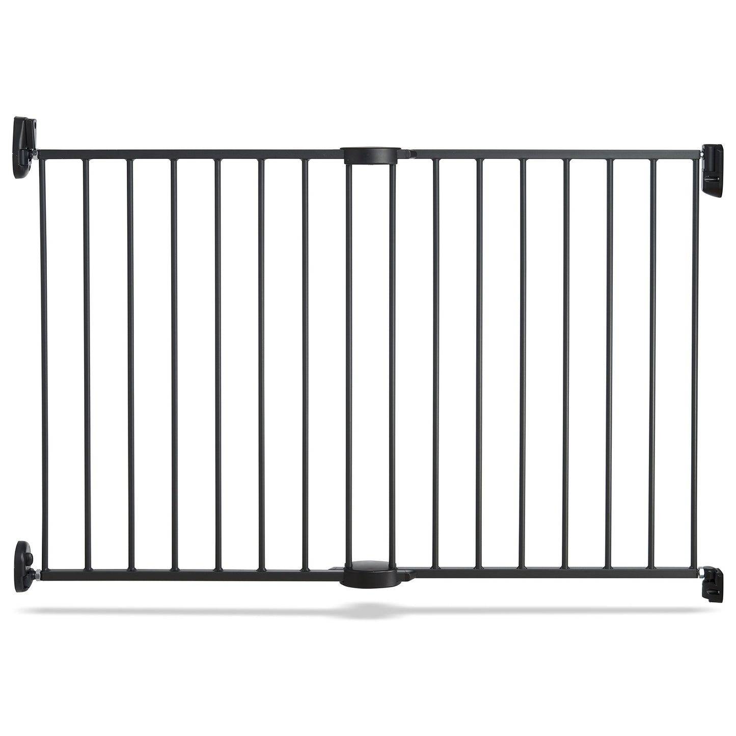Munchkin Push to Close Baby Gate, Hardware Mounted Safety Gate for Stairs, Hallways and Doors, Extends 28.5 inch to 45 inch Wide, Metal, Dark Grey