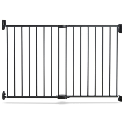 Munchkin Push to Close Baby Gate, Hardware Mounted Safety Gate for Stairs, Hallways and Doors, Extends 28.5 inch to 45 inch Wide, Metal, Dark Grey
