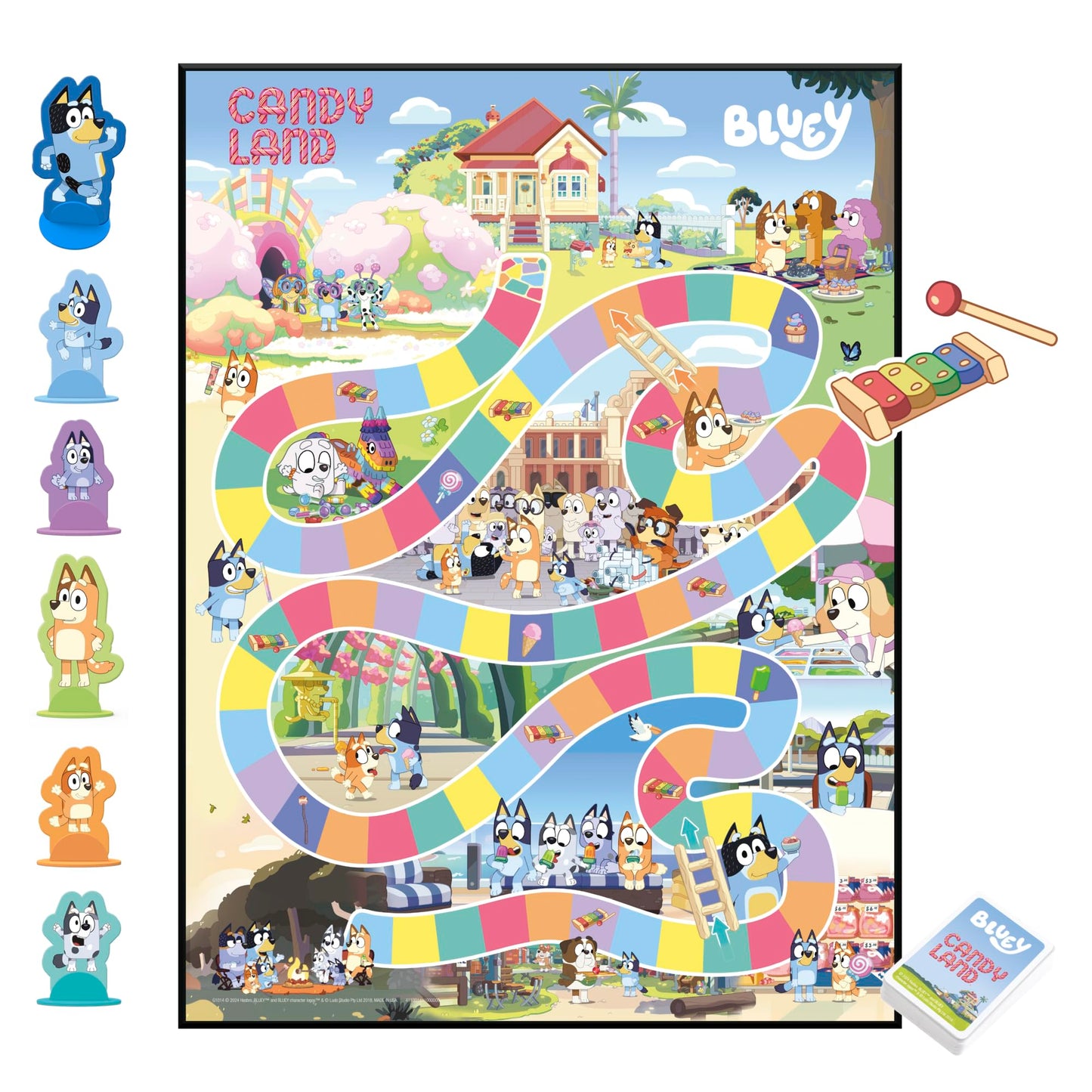 Hasbro Gaming Candy Land Bluey Edition Board Game | Ages 3 and Up | 2-6 Players | Play as Dad, Mum, Bluey, Bingo, Muffin, or Socks | Preschool Games | Kids Gifts (Amazon Exclusive) Hasbro Gaming