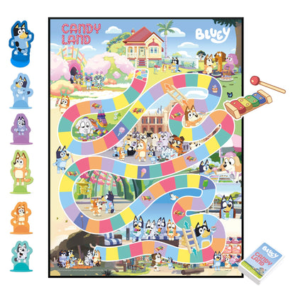 Hasbro Gaming Candy Land Bluey Edition Board Game | Ages 3 and Up | 2-6 Players | Play as Dad, Mum, Bluey, Bingo, Muffin, or Socks | Preschool Games | Kids Gifts (Amazon Exclusive) Hasbro Gaming