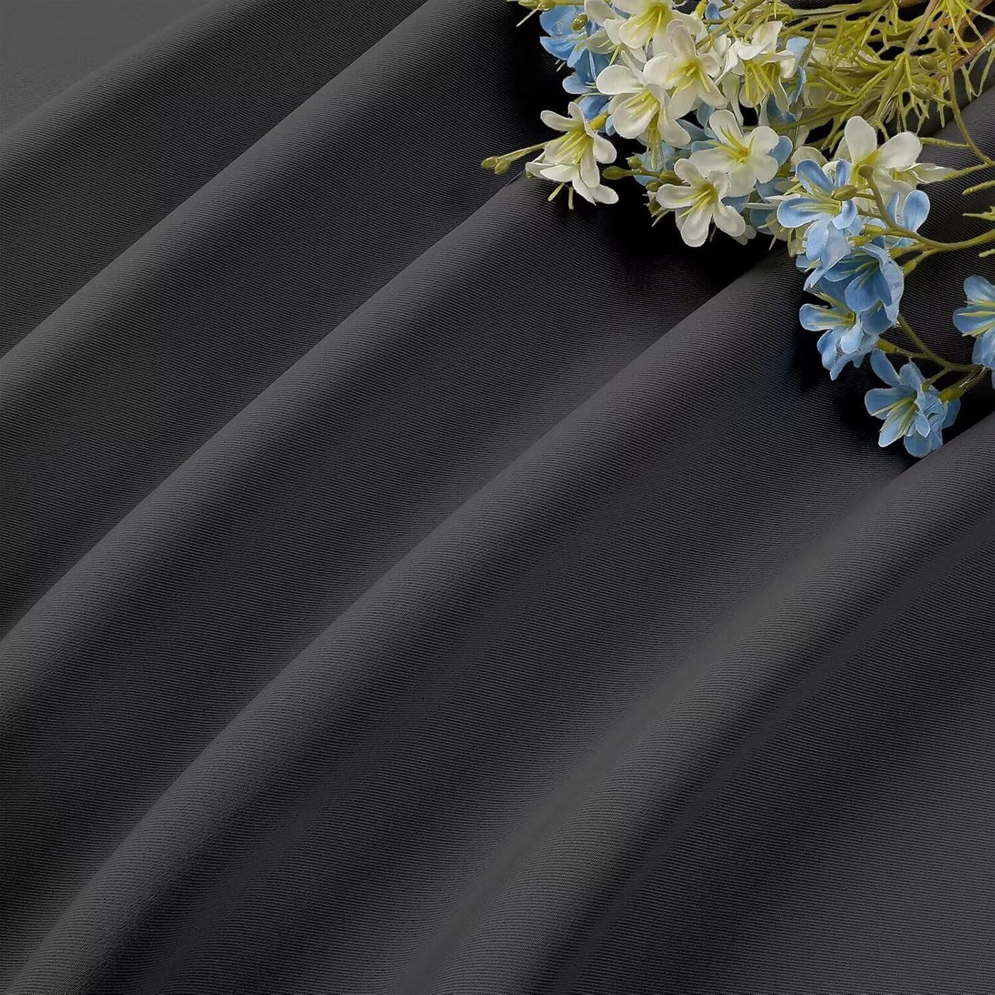Joydeco Blackout Curtains for Bedroom 2 Panels Set (52"W x 84"L, Dark Grey) Joydeco