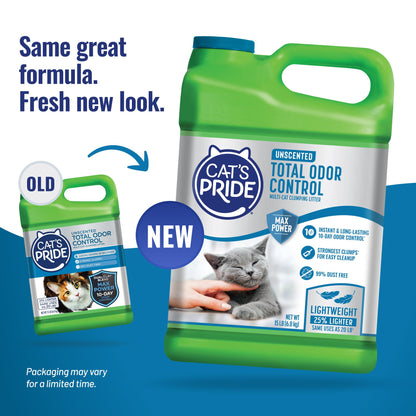 Cat's Pride Fresh and Light Premium Clumping Fragrance Free Scoopable Cat Litter Jug, 15-Pound Cat's Pride