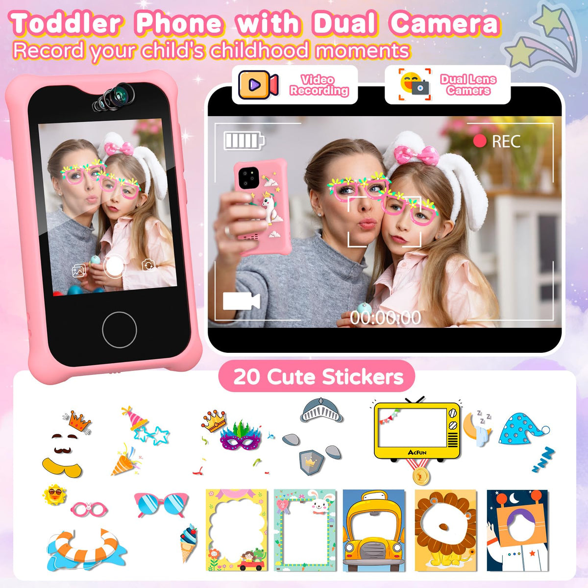 Kids' Toy Phone for Boys Girls Toddlers Baby Childrens 3-8 Years Old 🍁 All In One Marketplace Canada