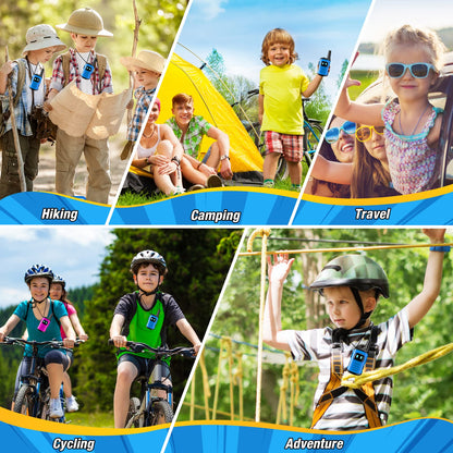 Walkie Talkies for Kids, Exssary Toys for 3-6 Year Old Boys Outdoor Toys for Kids 3-5 Walkie Talkie 3 4 5 6 Year Old Boy Gifts Hiking Camping Toy Easter Christmas Birthday Gifts for Boy Blue