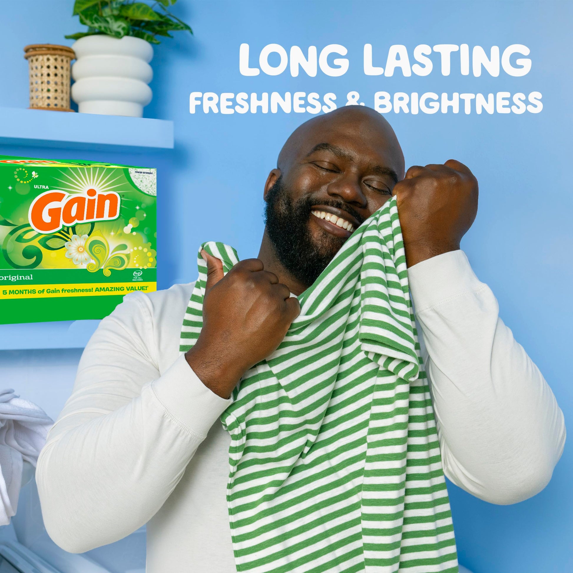 Gain Powder Laundry Detergent, Original Scent, 133 Loads, 3.4 KG GAIN