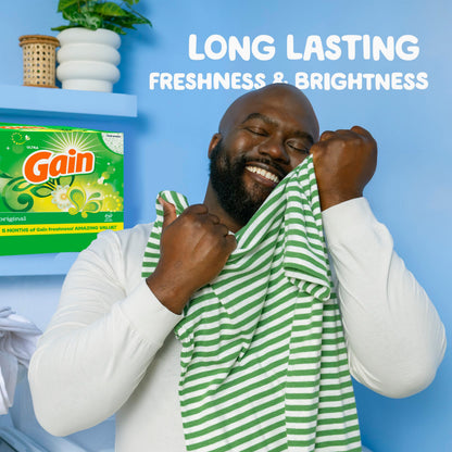 Gain Powder Laundry Detergent, Original Scent, 133 Loads, 3.4 KG GAIN