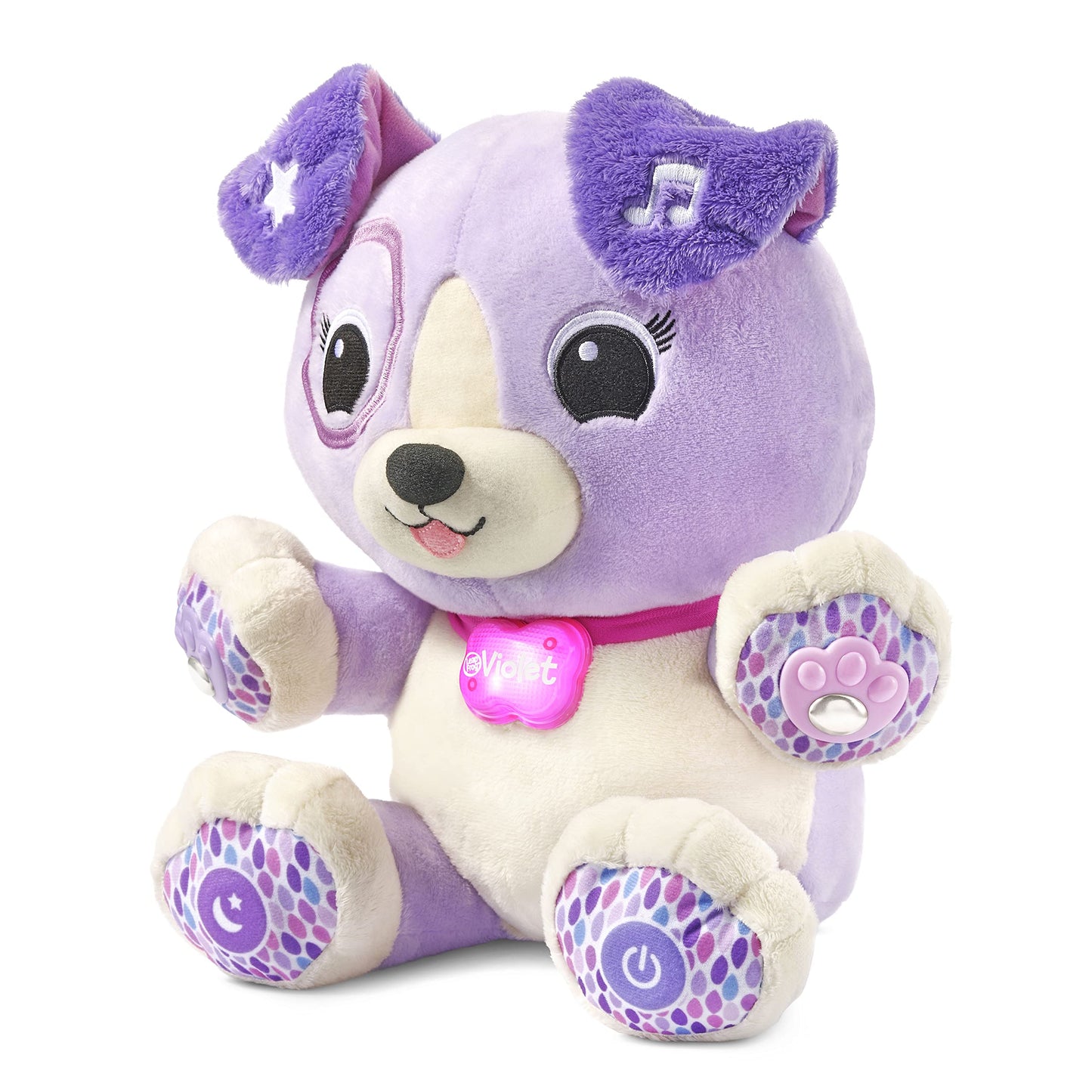 LeapFrog My Pal Violet Smarty Paws, Infant Plush Toy with Personalization, Music and lullabies, Learning Content for Baby to Toddler, English Version LeapFrog