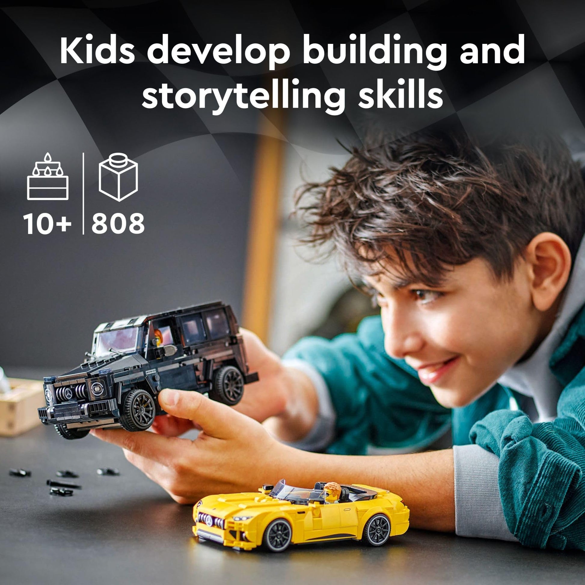 LEGO Speed Champions Mercedes-AMG G 63 & Mercedes-AMG SL 63 Building Toys - Kids Pretend Play Toy Cars for Boys & Girls, Ages 10+ Years - Gifts for Christmas - 76924 LEGO