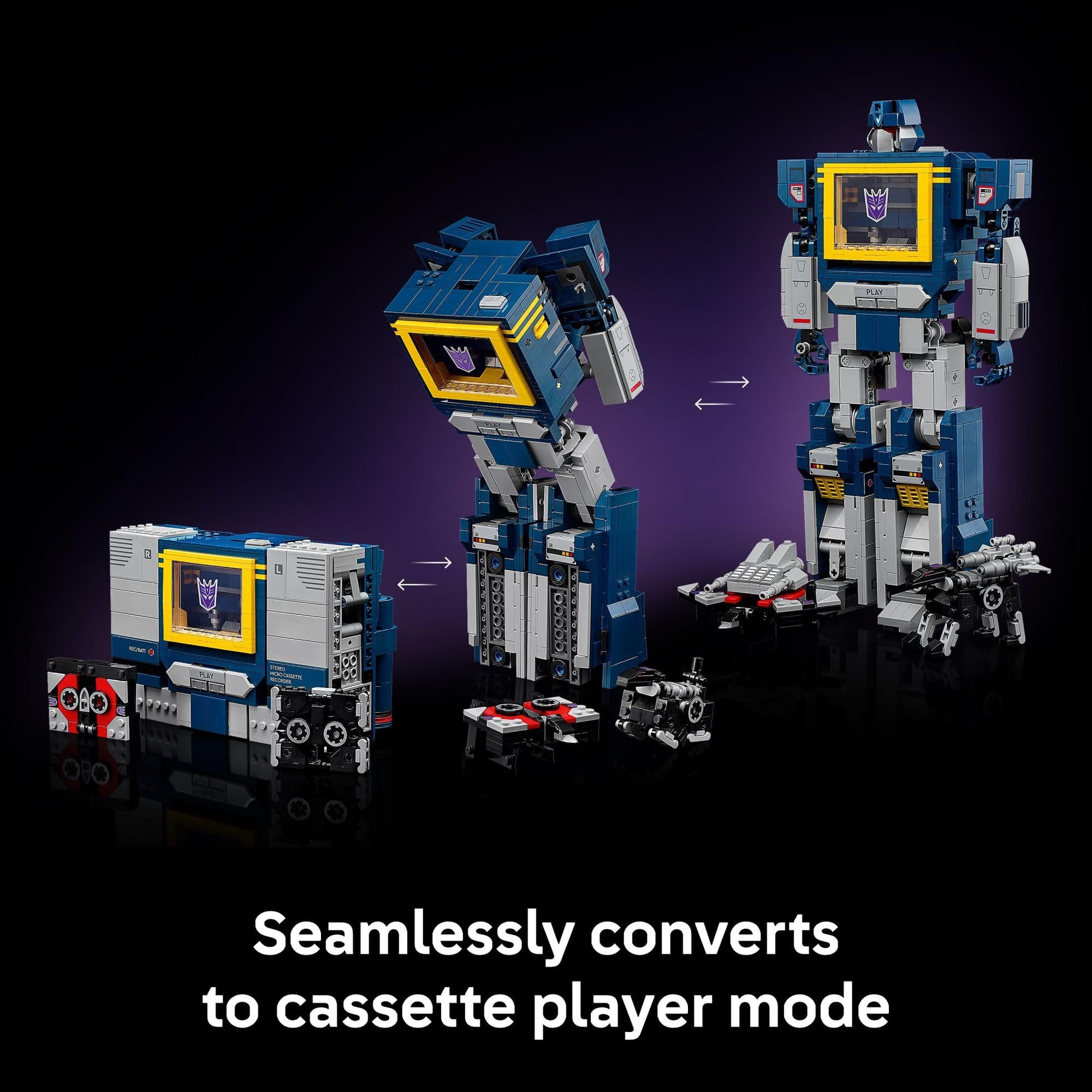 LEGO Icons Transformers: Soundwave - Building Set W/Sound Effects for Adults, 18+ - Model Kit W/Ravage & Laserbeak Figures - DIY Home Decor - Collectible Gift Idea for Sci-FI & Movie Fans - 10358 - Available at All In One Marketplace Canada