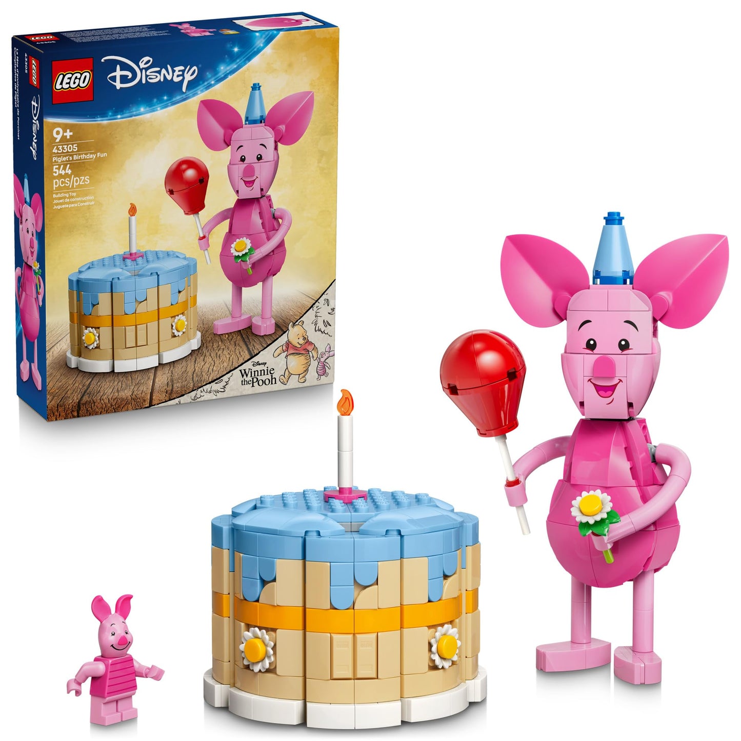 LEGO Disney Piglet's Birthday Fun Building Toy - Winnie The Pooh Toy for Girls & Boys, Ages 9+ - Gift for Birthdays - Kids Room Decor - 43305 LEGO