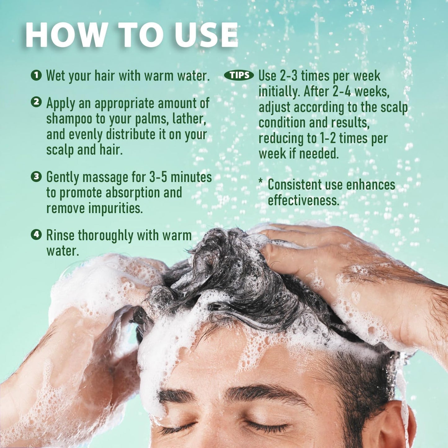 Folliculitis Shampoo Seborrheic Dermatitis Psoriasis Shampoo: Scalp Dandruff, Dry Scalp & Flake Control — Sulfate-Free, Nourishing with Salicylic Acid, Piroctone Olamine, Rice Water, Rosemary Oil 260ml - Available at All In One Marketplace Canada
