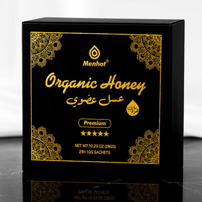 Menhot® Honey for Men - 29 Large Sachets with Panax Ginseng, Maca, Wolfberry & Tribulus Terrestris