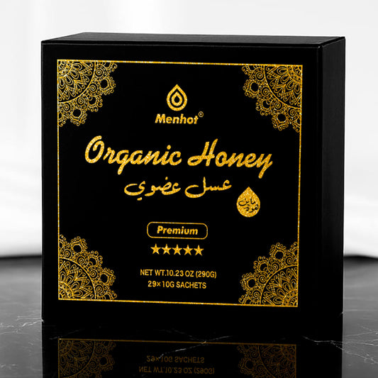 Menhot® Honey for Men - 29 Large Sachets with Panax Ginseng, Maca, Wolfberry & Tribulus Terrestris