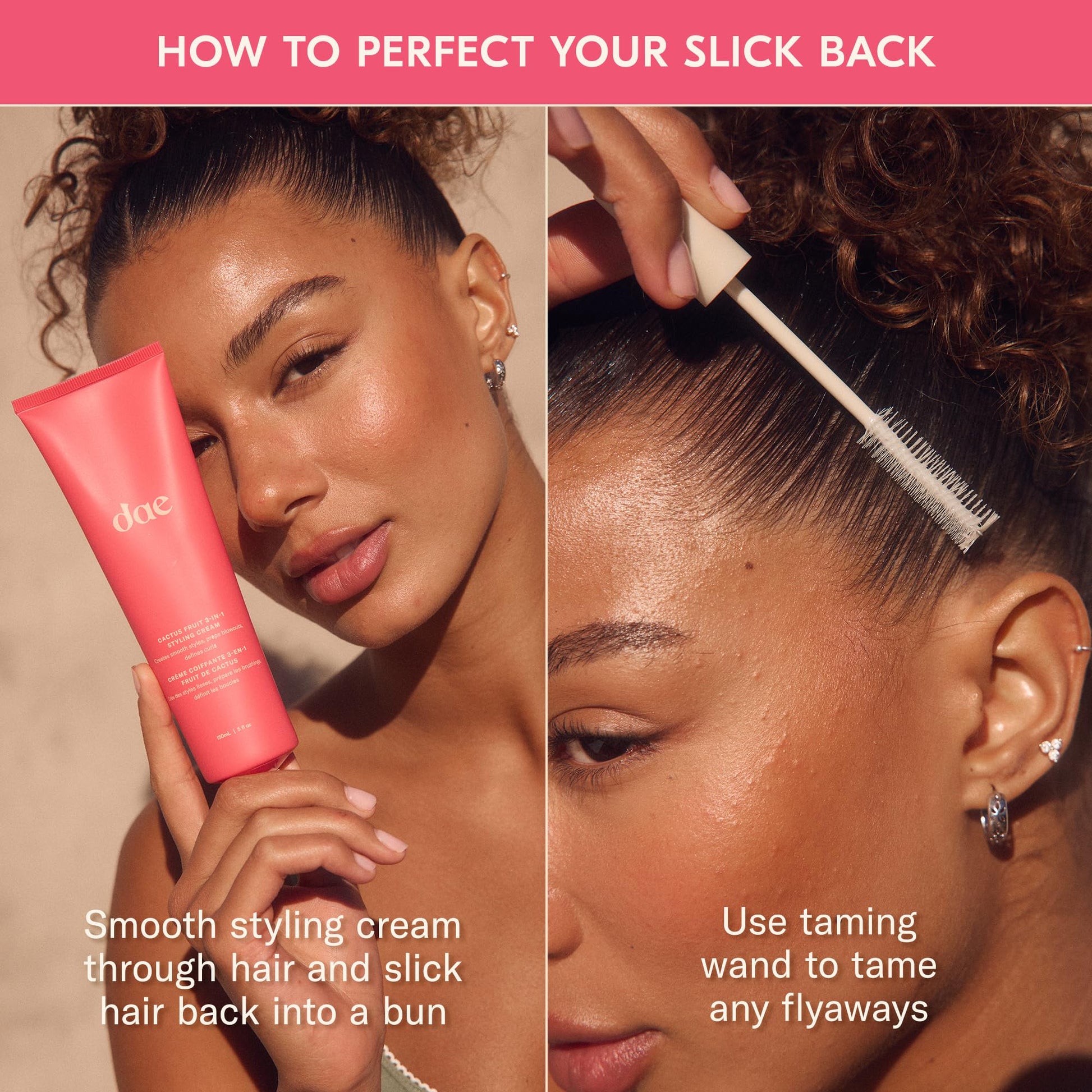 DAE Hair Cactus Fruit 3-In-1 Styling Cream & Taming Wand - Tame Flyaways, Smooth Frizz, Style Edges (0.6 oz.) - Available at All In One Marketplace Canada