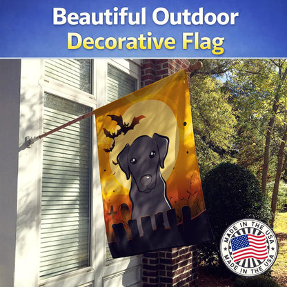 Caroline's Treasures BB1793CHF Halloween Black Labrador Canvas House Size Flag, Multicolor, Large