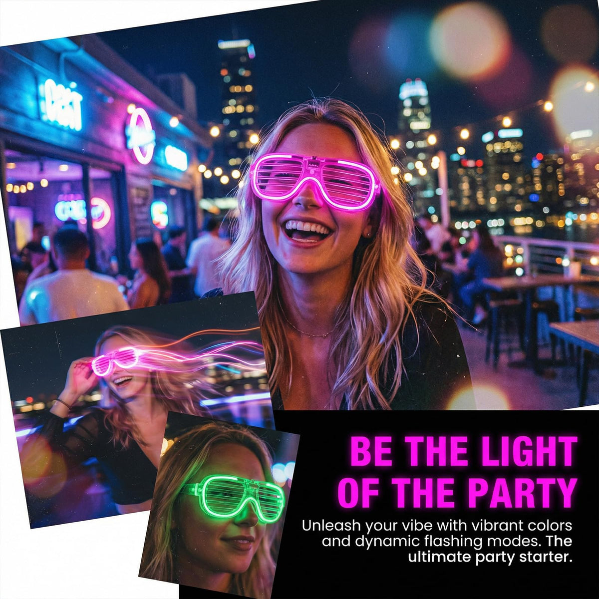 10 Pack LED Glasses Neon Glow in The Dark Party Supplies 5 Colors, Party Glasses for Neon Glow, Birthday, Christmas 🍁 All In One Marketplace Canada