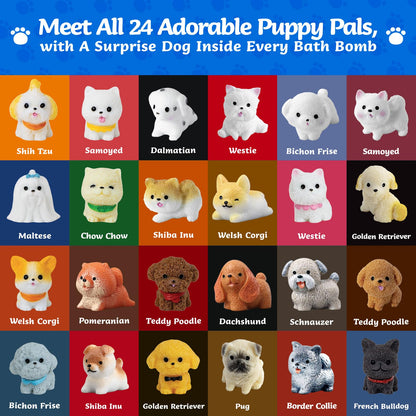 BubbleTail 24 Pack Bath Bombs for Kids with Surprise Dog Figurine Inside 🍁 All In One Marketplace Canada