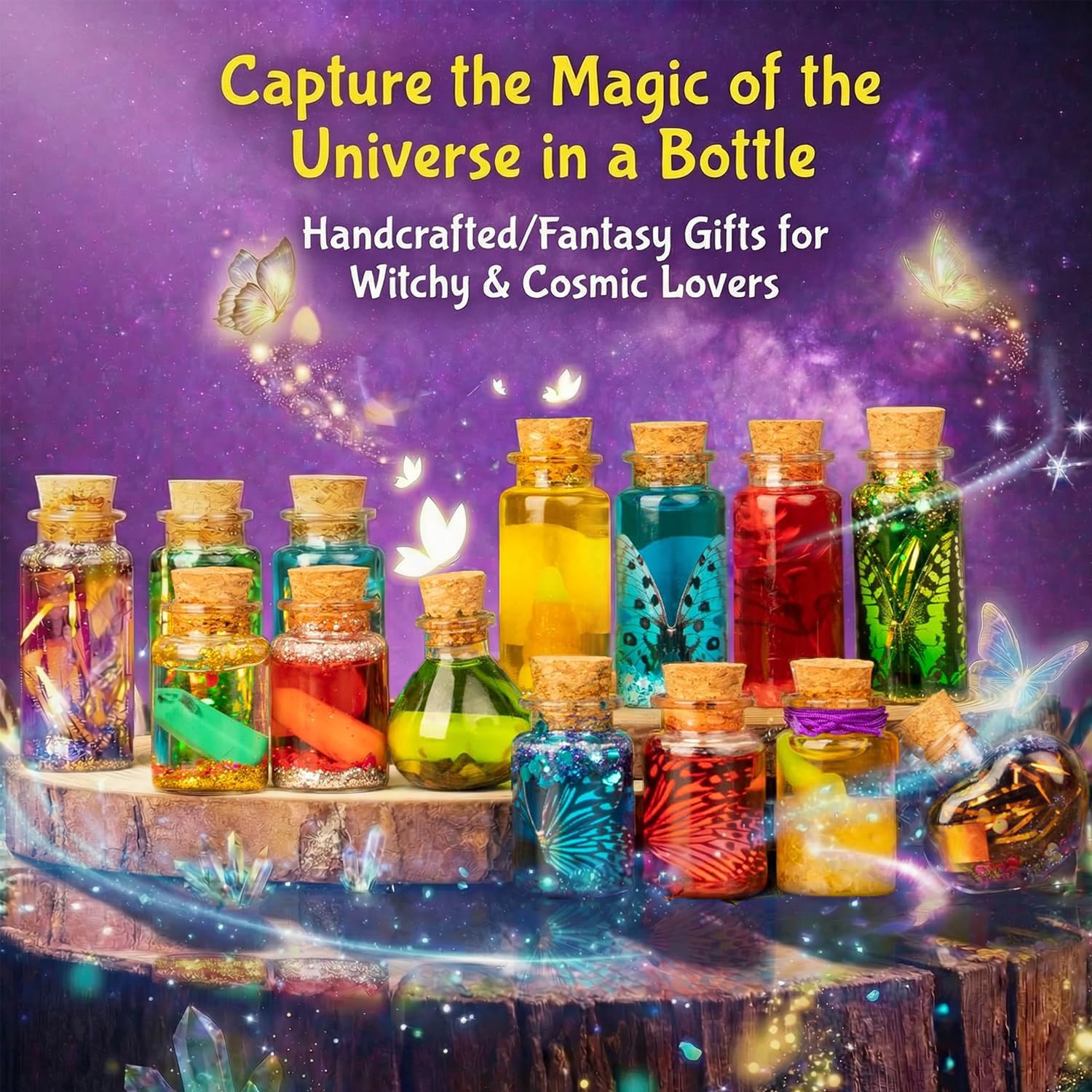 Alritz Fairy Potions Kit, Magic Mix Kit 20 Bottles, Decorations Ornaments Garden Crafts Birthday Gifts Toys for Girls 6 7 8 9 10 Years Old Families Party Outdoor Indoor - Available at All In One Marketplace Canada