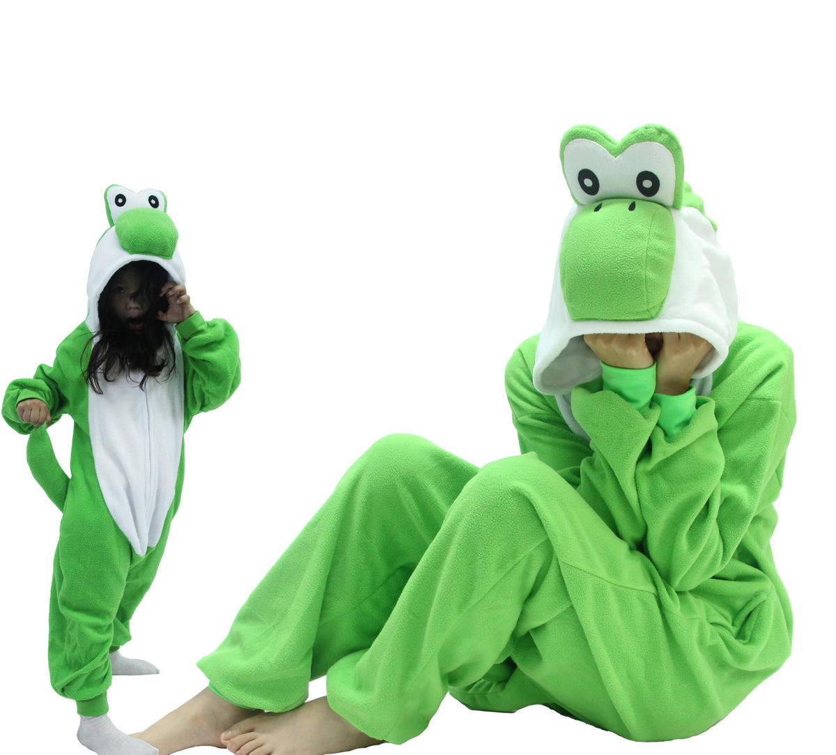 Medium Green Dinosaur Unisex Onesies Kigurumi Pajamas Easter Halloween Christmas Carnival Disguise Costume Outfits For Adults Disfraz Jumpsuit Sleepwear Winter Lounge Women Men's Pjs Couple Suits 🍁 All In One Marketplace Canada