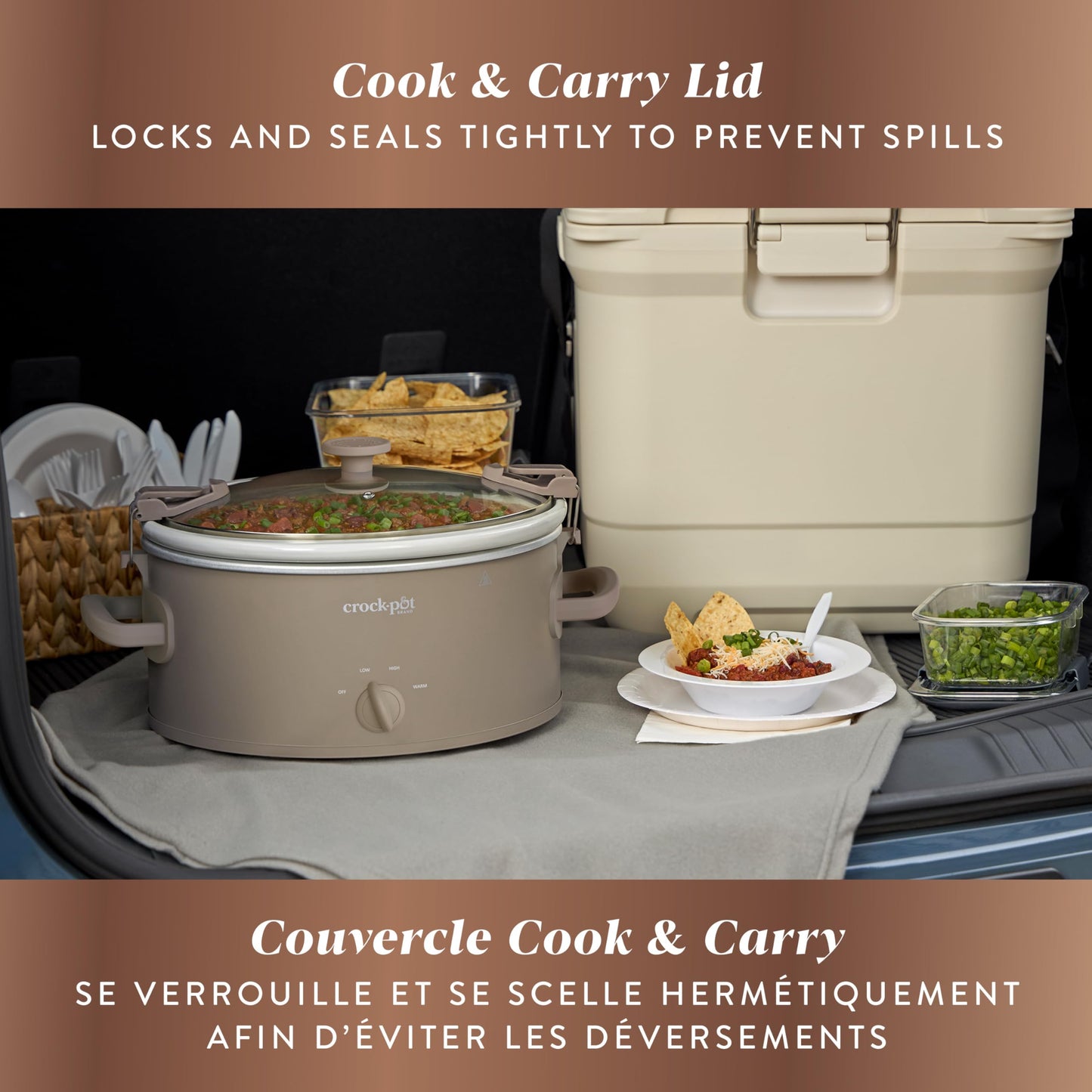 Crock-Pot Design Series 6-Quart Manual Slow Cooker, Alpaca Brown Crock-Pot