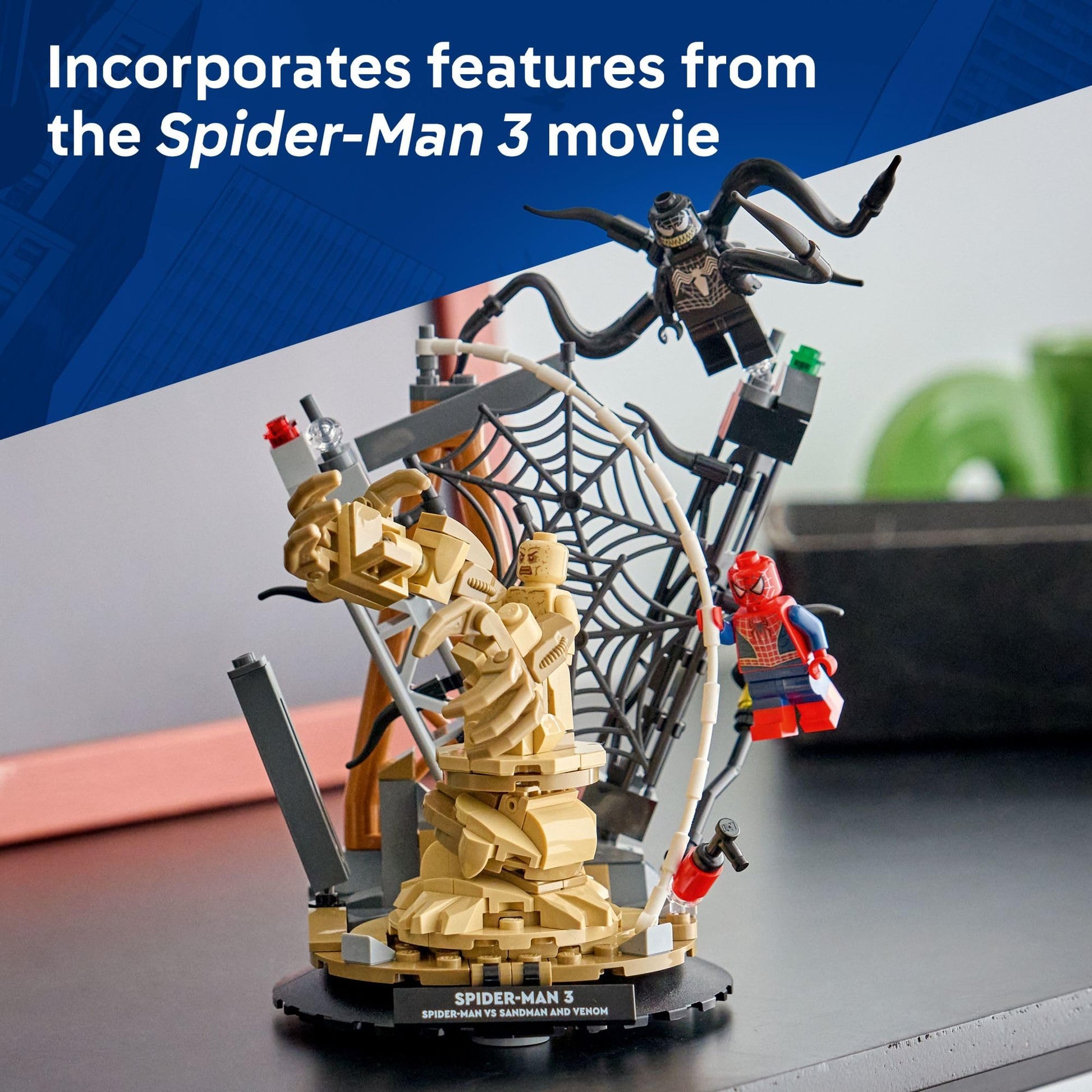 LEGO Marvel Epic Battle: Spider-Man vs. Sandman Building Toy for Boys & Girls - Super Hero Playset W/Venom, Sandman, & Spider-Man Minifigures - Gift Idea for Birthdays - Ages 9+ - 76334