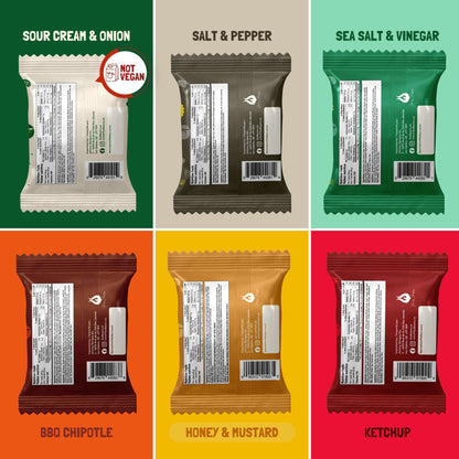 GoBeanz Variety Box – Roasted Broad Bean Snack Mix with 6 Flavors | 24 Single-Serve Packs | High-Protein, Low-Sodium