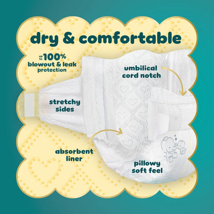 Pampers Swaddlers Diapers, Size 0 (up to 10 lbs), 136 Count, Absorbent, Keeps Baby Dry and Comfortable, Skin Safe Disposable Baby Diaper