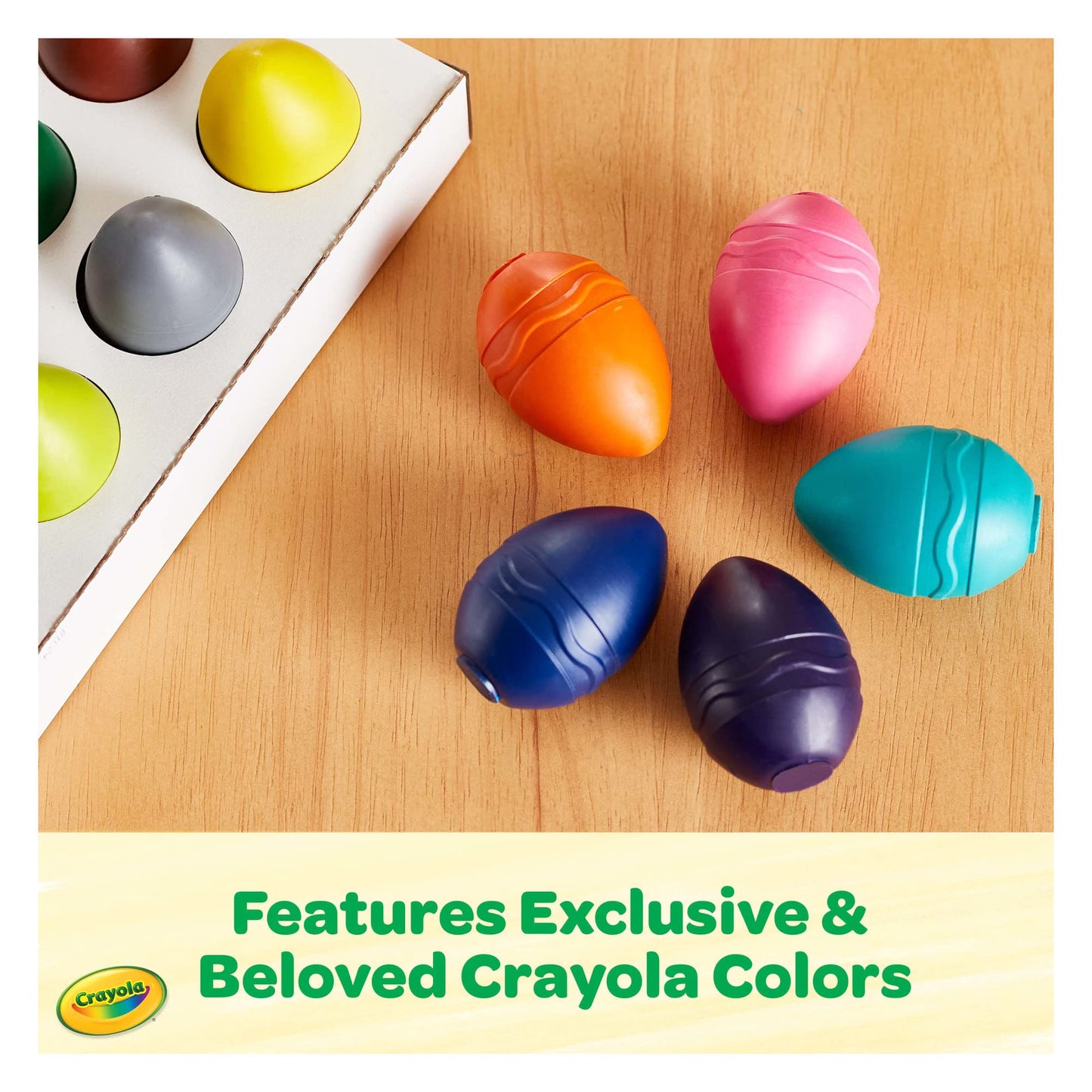 Crayola Egg Crayons (12ct), Jumbo Washable Crayons, Toddlers Crayons, Art Supplies for Kids 12 Months & Up Crayola