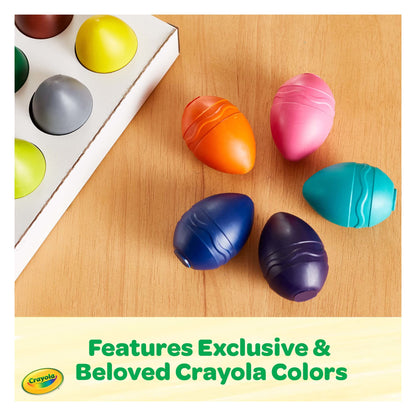 Crayola Egg Crayons (12ct), Jumbo Washable Crayons, Toddlers Crayons, Art Supplies for Kids 12 Months & Up Crayola