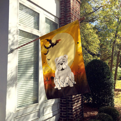 Caroline's Treasures BB4389CHF Halloween English Bulldog White Flag Canvas House Size, Large, Multicolor