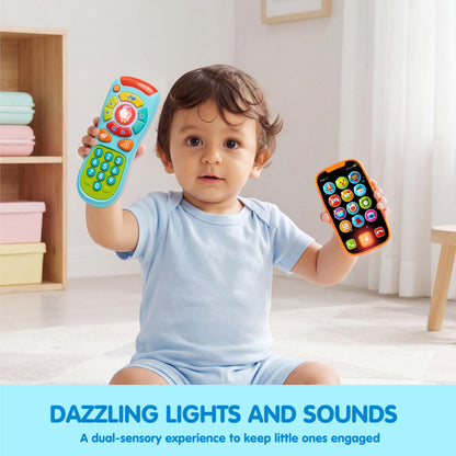 JOYIN Baby Learning Phone and Remote Toy for Toddler, Fun Smartphone Toys with Music for Infants, Boys or Girls, Holiday Stocking Stuffers, Kids Birthday Gift, Easter Basket Stuffers 🍁 All In One Marketplace Canada