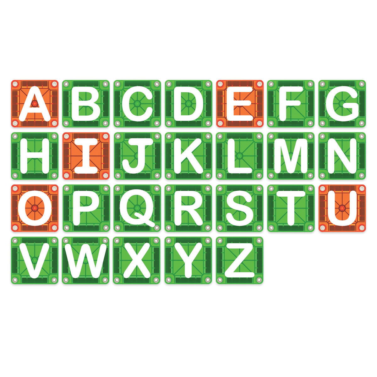 Magna-Tiles microMAGS Learn Letters 56-Piece Magnetic Construction Set, The Original Magnetic Building Brand