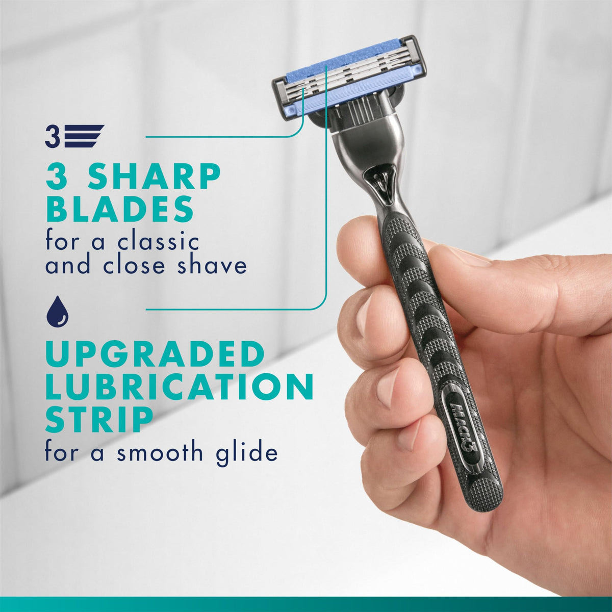 Gillette Mach3 Mens Razor, Includes 1 Handle, 10 Razor Blade Refills