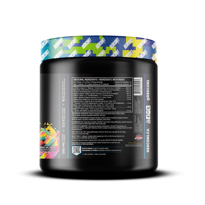 REDCON1 Total War Pre Workout Powder, Rainbow Candy - Beta Alanine + Citrulline Malate Vegan & Keto Friendly Preworkout for Men & Women with 250mg of Caffeine - Fast Acting HMB (30 Servings) Redcon1