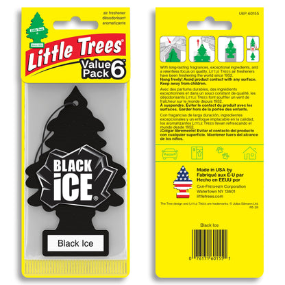 LITTLE Air Fresheners Car Air Freshener. Hanging Tree Provides Long Lasting Scent for Auto or Home. Black Ice, 24 Air Fresheners