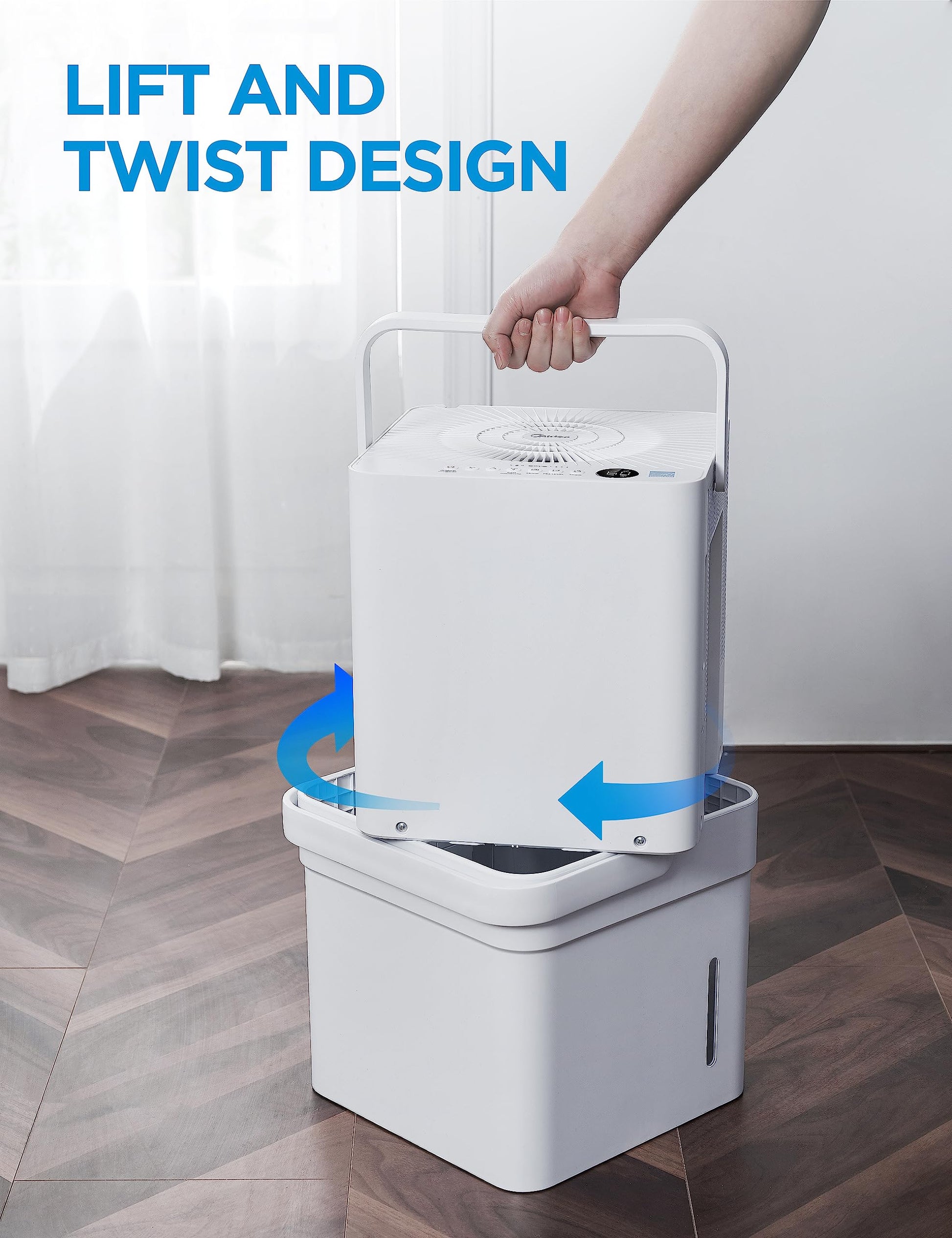 Midea Cube 20 Pint Dehumidifier for Basement and Rooms at Home for up to 1,500 Sq. Ft., Smart Control, Works with Alexa (White), Drain Hose Included, ENERGY STAR 2025